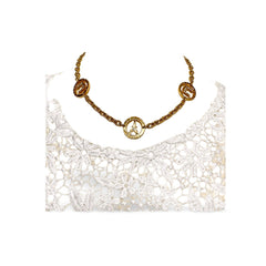 Vintage CELINE golden Eiffel tower, Triomphe charm necklace with crystal. Perfect jewelry. Made in ITALY. 060123ac14