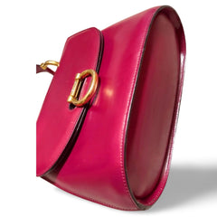Vintage Celine bordeux,wine red leather  handbag. Classic and elegant purse for daily use. 060903ap