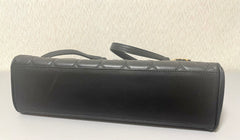 Vintage MOSCHINO black heart shape quilting lambskin tote bag with golden chains. Chic and functional purse. 070603ac1