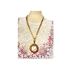 MINT. Vintage CHANEL chain necklace with flower chain and loupe pendant top. Has CC motifs.  Gorgeous masterpiece. 060123ac5