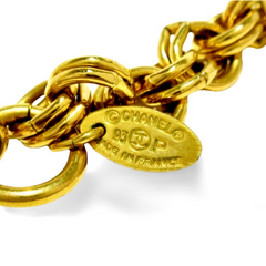 Vintage CHANEL long chain necklace with twisted round CC closure. Gorgeous jewelry. Best gift idea. 070727y1