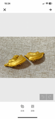Vintage HERMES gold tone horse earrings. Fun and unique jewel piece from Bijouterie Fantaisie collection. 060521ac3