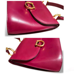 Vintage Celine bordeux,wine red leather  handbag. Classic and elegant purse for daily use. 060903ap