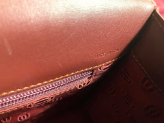 Vintage Cartier wine leather handbag with gold-tone closure. les must de cartier collection. Made in Italy. Classic and elegant. 080114tr4