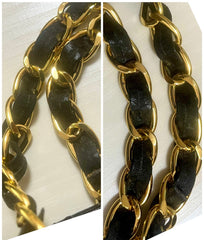 Vintage MOSCHINO black heart shape quilting lambskin tote bag with golden chains. Chic and functional purse. 070603ac1