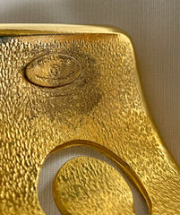 Vintage Chanel cutout logo bangle with matelasse design. Must have gorgeous jewelry. 050820ac1