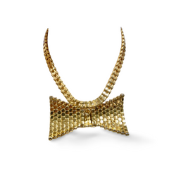 Vintage Celine golden choker necklace with crystals and big bow top. Fabolous choker necklace. Must have gorgeous jewelry piece. 061112ac2