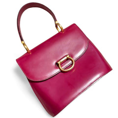 Vintage Celine bordeux,wine red leather  handbag. Classic and elegant purse for daily use. 060903ap