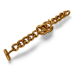 Vintage Chanel chain bracelet with large CC mark. Must have gorgeous jewelry. 061217ac4