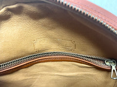Vintage MCM brown monogram round Suzy Wong shoulder bag with brown leather trimmings. Designed by Michael Cromer. Unisex. 070304ac1