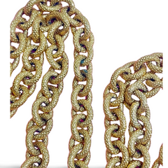 Vintage CHANEL heavy chain necklace with large and small woven design CC mark pendant top. Gorgeous masterpiece jewelry. 070107ac2