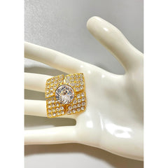 MINT. Vintage Christian Dior diamond shape brooch with crystals. Can also be hat, scarf, jacket pin. Jewelry from Dior Boutique. 051016ap2