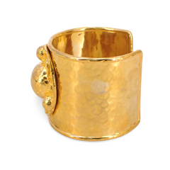 Vintage Celine thick cuff link bangle/ bracelet with space, sunburst, star motif design. One-of-a-kind Celine jewelry. 070204ac4