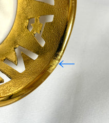 Vintage Chanel cutout logo bangle with matelasse design. Must have gorgeous jewelry. 050820ac1