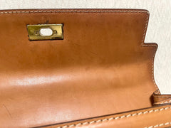 Vintage Celine cream beige triomphe macadam pattern handbag with brown leather trimmings. Classic purse from 90s Celine. 071104ac2