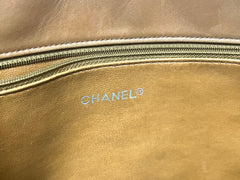 Vintage CHANEL Brown Quilted Leather Classic Tote Bag | 1980s Chain Shoulder Bag with CC Charm | Daily Use CHANEL bag | 071225re1