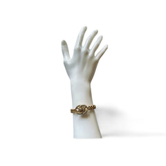 Vintage Chanel chain bracelet with turn lock CC and crystals. Must have gorgeous 90s jewelry. 060416ac1