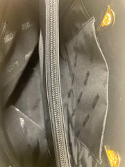 Vintage MOSCHINO black heart shape quilting lambskin tote bag with golden chains. Chic and functional purse. 070603ac1