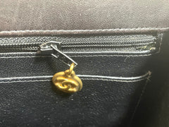 1990s Vintage CHANEL Black Matelassé Patent Enamel Shopper Bag with Gold Chain Handles | Quilted Classic Daily Bag | 050120an2re