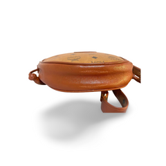1990s Vintage MCM Suzy Wong Round Shoulder Bag — Brown Monogram — Designed by Michael Cromer 071113y1