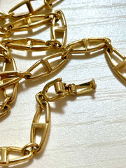 MINT 1990s Vintage Christian Dior Gold Tone Long Chain Necklace with CD Charm Chains | Authentic Dior Jewelry | 051220yanecklace. 051220ya