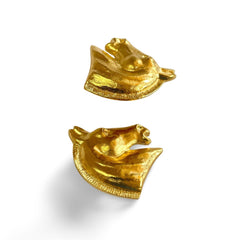 Vintage HERMES gold tone horse earrings. Fun and unique jewel piece from Bijouterie Fantaisie collection. 060312ac6