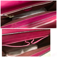 Vintage Celine bordeux,wine red leather  handbag. Classic and elegant purse for daily use. 060903ap