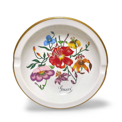 1970’s vintage Richard Ginori for Gucci ceramic plate, porcelain ashtray. Rarest masterpieces from Ginori and Gucci collaboration. Di Doccia. 070228m1