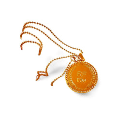 Vintage Christian Dior ball chain necklace with round shape logo embossed coin pendant top. Fab dior vintage jewelry gift. 060305ac1