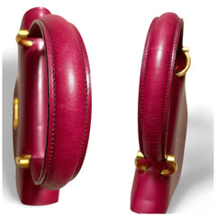 Vintage Celine bordeux,wine red leather  handbag. Classic and elegant purse for daily use. 060903ap
