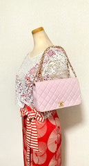 1990s Vintage CHANEL 2.55 Milky Pink Lambskin Shoulder Bag with Gold CC Turnlock | Rare Color Classic Flap | 408241