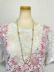 Vintage Christian Dior golden chain necklace with CD charms. Perfect Dior vintage jewelry gift. 050803y1