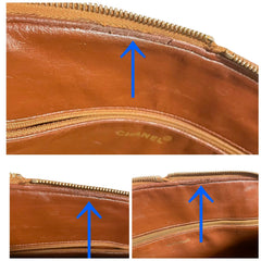 Vintage CHANEL caviar leather double zipper tote bag in brown with golden CC ball charms.  Daily use purse. 060728br1