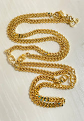 MINT. Vintage Christian Dior golden chain necklace with CD charms. Bracelet. Classic Dior jewelry. Best Gift. 050803y2