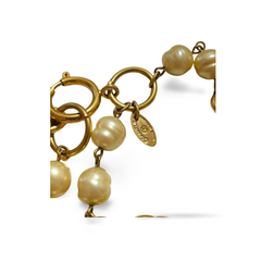 Vintage CHANEL double chain necklace with round faux pearls. Classic and Gorgeous masterpiece for the rest of your life. 060820ac3