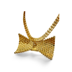 Vintage Celine golden choker necklace with crystals and big bow top. Fabolous choker necklace. Must have gorgeous jewelry piece. 061112ac2