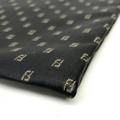 Vintage FENDI iconic FF logo pattern shopper tote bag with black leather trimming. Can be a foldable clutch bag. Unisex daily use. 060718y