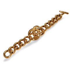 Vintage Chanel chain bracelet with large CC mark. Must have gorgeous jewelry. 061217ac4