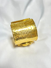 Vintage Celine thick cuff link bangle/ bracelet with space, sunburst, star motif design. One-of-a-kind Celine jewelry. 070204ac4