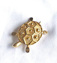 Vintage Christian Dior golden turtle pin brooch. Can be used for scarf, hat, shawl, jacket, and anything you can think of. 050323re7