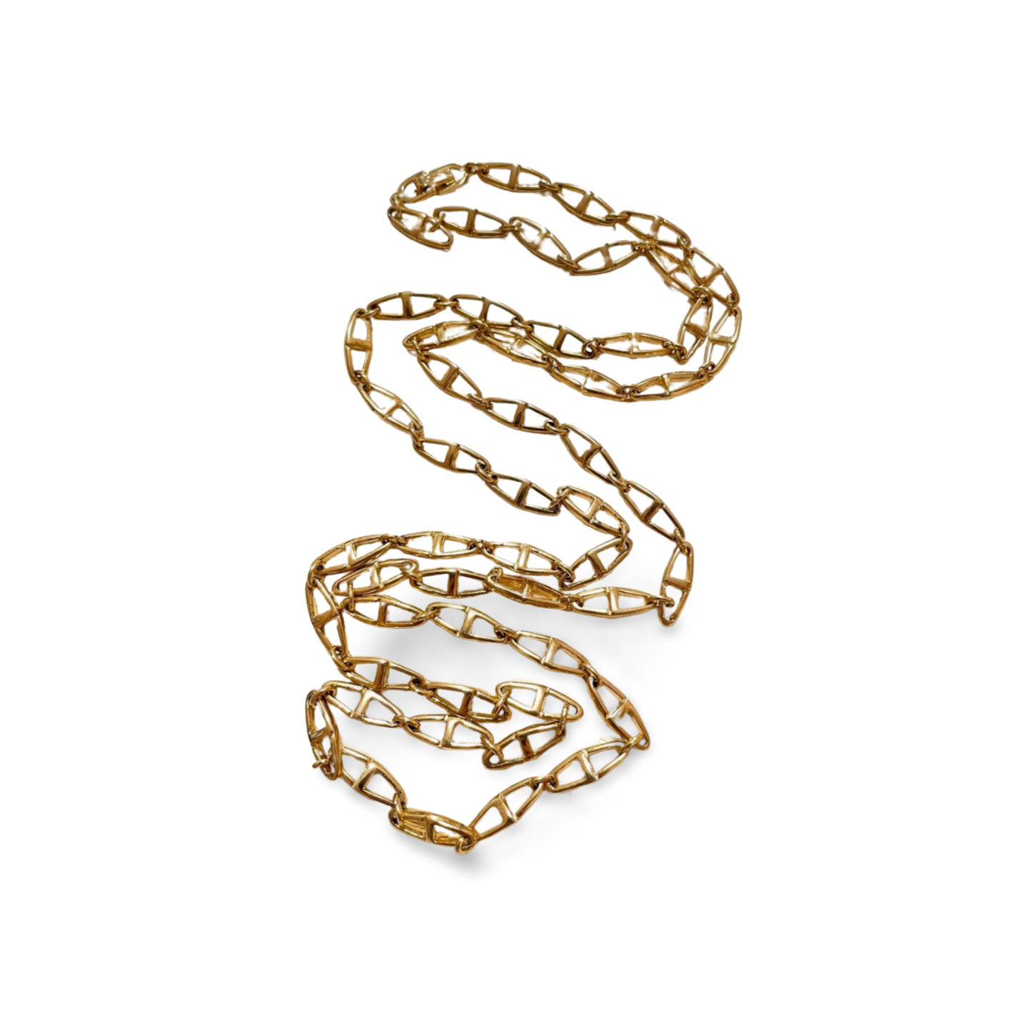MINT 1990s Vintage Christian Dior Gold Tone Long Chain Necklace with CD Charm Chains | Authentic Dior Jewelry | 051220yanecklace. 051220ya