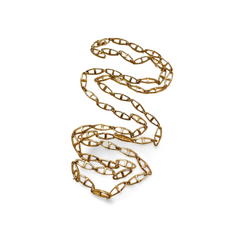 MINT 1990s Vintage Christian Dior Gold Tone Long Chain Necklace with CD Charm Chains | Authentic Dior Jewelry | 051220yanecklace. 051220ya
