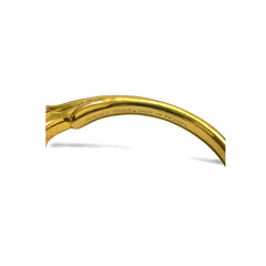 Vintage Hermes golden double horse head design bangle, bracelet. Beautiful classic jewelry from Hermes. 060220m