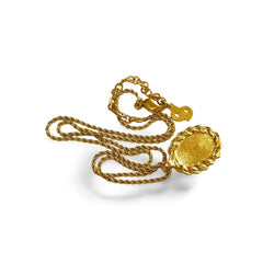 Vintage Christian Dior oval shape pendant top necklace with CD logo. Edwardian design jewelry. Perfect gift. 060402ac4
