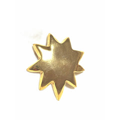 Vintage Christian Lacroix golden start shape brooch, hat pin, jacket pin. Perfect jewelry. 060516re3
