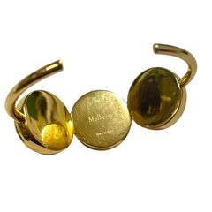 1990s. Vintage Mulberry Gold-Tone Bangle with Red, Brown Marble & Shell Charms, Made in Italy. 080917ys2