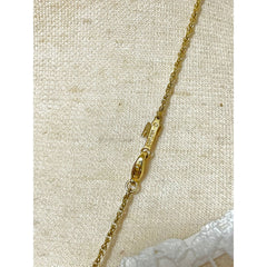 MINT. Vintage NINA RICCI golden chain necklace with logo engraved photo case top. Must have rare jewelry. 050917ya1