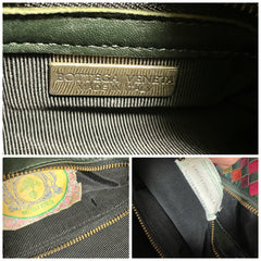Vintage Bottega Veneta multicolor intrecciato woven leather shoulder bag. Brown, red, khaki, orange, and green. Beautiful purse.060325ac