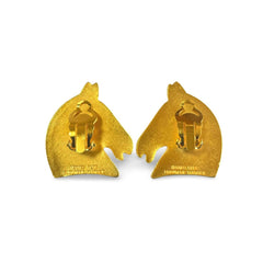 Vintage HERMES gold tone horse earrings. Fun and unique jewel piece from Bijouterie Fantaisie collection. 060312ac6