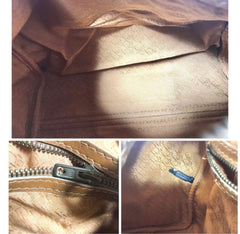 Vintage 70's Christian Dior Bagages camel brown mini duffle purse. Unisex bag in suede trimming. Dior logo jacquard interior. 050425r2